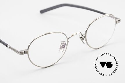 Lunor VA 108 Panto Brille Antik Silber, Panto-Stil Fassung mit Nasenpads aus reinem Titan, Passend für Herren und Damen