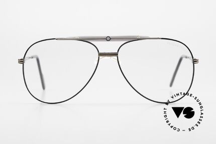 Alpina PCF 250 Sportliche 90er Aviator Brille, schwarz-goldene Fassung in Größe 58-14, 140, Passend für Herren