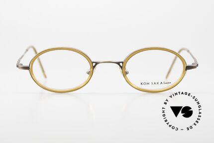 Koh Sakai KS9831 90er Brille Made in Japan Oval, Größe: medium, Passend für Herren