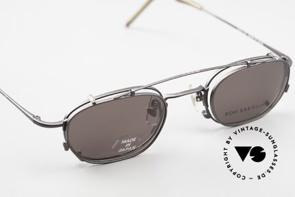 Koh Sakai KS9716 Vintage Unisex Brille 90er, unisex Modell KS9716 in edler Legierung: matt-schwarz, Passend für Herren und Damen