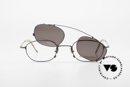 Koh Sakai KS9716 Vintage Unisex Brille 90er, ungetragen (wie alle unsere vintage Clip-On Brillen), Passend für Herren und Damen