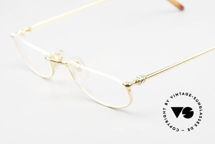 Cartier Demi Lune 2000 - S Ovale Luxus Lesebrille Gold, ungetragene vintage Brille mit orig. Box und OVP, Passend für Herren und Damen