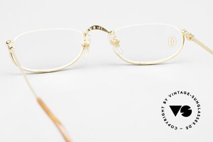 Cartier Demi Lune 2000 - S Ovale Luxus Lesebrille Gold, edle Lesebrille für Damen und Herren gleichermaßen, Passend für Herren und Damen