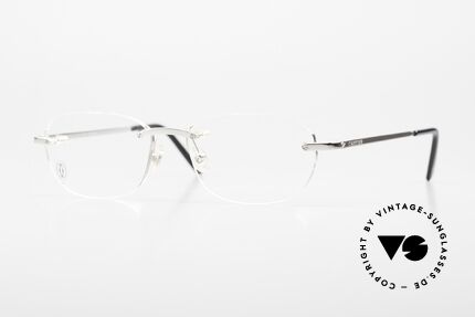 Cartier T-Eye Rimless Randlose Platin Fassung Details