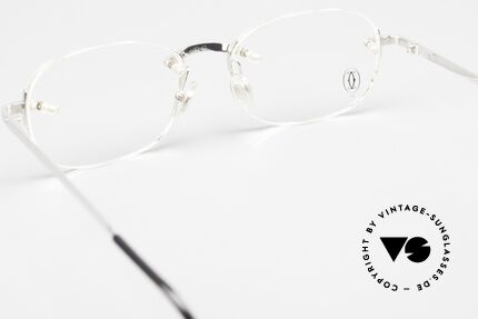 Cartier T-Eye Rimless Randlose Platin Fassung, Glasgröße (gleitsichtfähig) ist ggf. veränderbar, Passend für Herren und Damen
