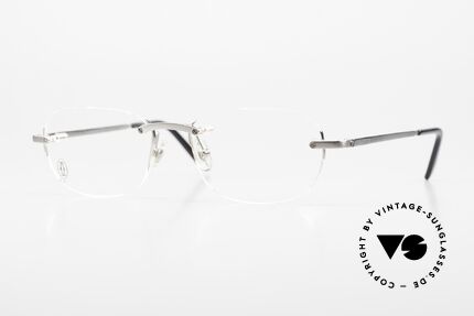 Cartier T-Eye Rimless Titanium Brille Randlos Details