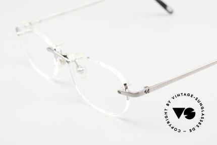 Cartier T-Eye Rimless Titanium Brille Randlos, Titanium-Fassung mit edler Ruthenium-Legierung, Passend für Herren und Damen