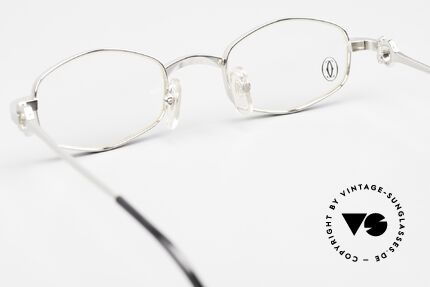 Cartier Ginger Luxus Brille Platin Gebürstet, die Glashöhe ist 29mm (nur knapp gleitsichtfähig), Passend für Herren und Damen