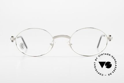 Cartier Spider - S Luxus Brille Platin Gebürstet, edles und zeitloses Design, in SMALL Gr. 48°20, 130, Passend für Herren und Damen
