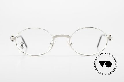 Cartier Spider Luxus Brille Platin Gebürstet, edles und zeitloses Design, in SMALL Gr. 48°20, 130, Passend für Herren und Damen