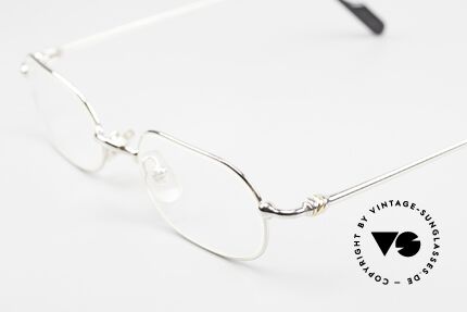 Cartier Orfy Platin Plattierte Vintage Brille, platin-plattierte Metall-Fassung in Größe 50-21, 140, Passend für Herren und Damen