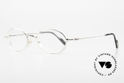 Cartier Filao Kleine Ovale Platin Brille 90er, teure Platin-Edition: Fassung mit Platin-Legierung, Passend für Herren und Damen