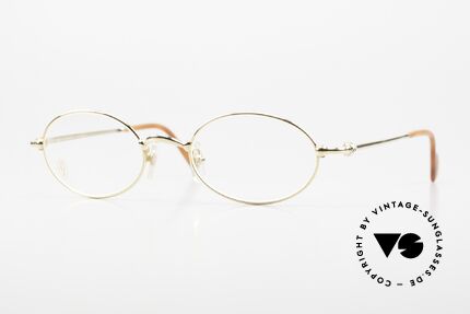 Cartier Filao Ovale 90er Brille Vergoldet, ovale Cartier Brillenfassung in Größe 49/21, 135, Passend für Herren und Damen