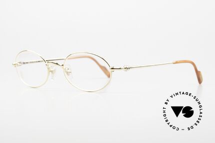 Cartier Filao - M Ovale 90er Brille Vergoldet, teure Luxus-Brille; Fassung ist 22kt VERGOLDET, Passend für Herren und Damen