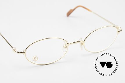 Cartier Filao Ovale 90er Brille Vergoldet, KEINE RETRO Cartier Brille; ein Original von 1999!, Passend für Herren und Damen