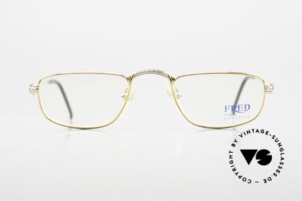 Fred Demi Lune - S Halbmond Luxus Lesebrille, marines Design (charakteristisch Fred) in Größe 49/23, Passend für Herren und Damen