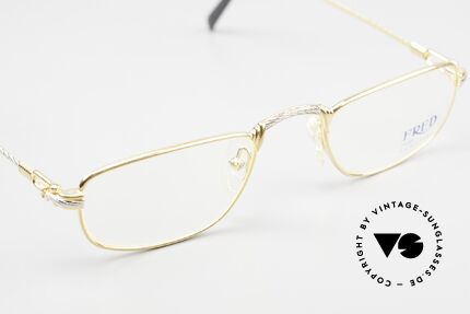 Fred Demi Lune - S Halbmond Luxus Lesebrille, ungetragene 1990er Rarität (wie alle unsere Fred Brillen), Passend für Herren und Damen