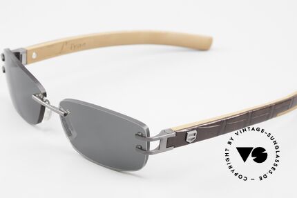 Tag Heuer L-Type 0115 Randlose Luxus Sonnenbrille, hypoallergische Elastomer (Formel 1 Innovation), Passend für Herren und Damen