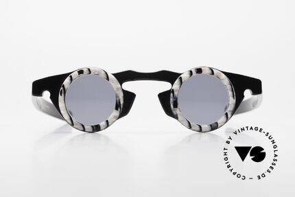 Vidocq Les Halles Runde Vintage Brille 1980er, wirklich interessante Rahmenkonstruktion: siehe Fotos, Passend für Damen