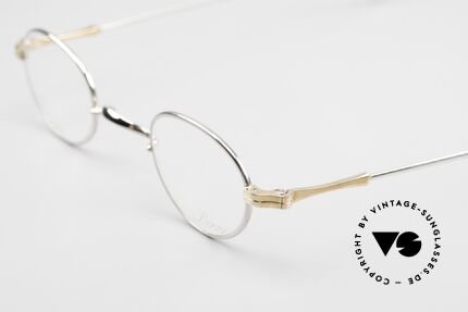 Lunor II 03 XS Kleine Unisex Brille Bicolor, Brillen-Design in Anlehnung an frühere Jahrhunderte, Passend für Herren und Damen