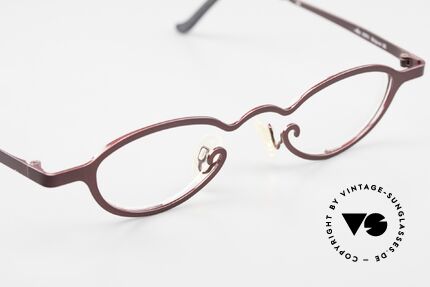 Theo Belgium Pipo Schöne Damenbrille Von 2001, ungetragene Kunstbrille für die, die sich trauen!, Passend für Damen
