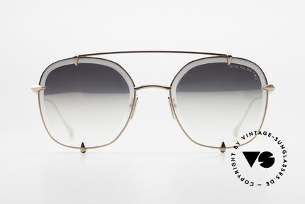DITA Talon Two Titan Sonnenbrille Verspiegelt, edle rosé-gold Titanium-Fassung, made in Japan, Passend für Herren und Damen