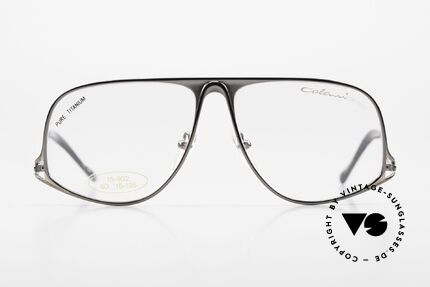 Colani 15-902 Pure Titanium 80er Brille, markantes Design der 1980er, typisch für Luigi Colani, Passend für Herren