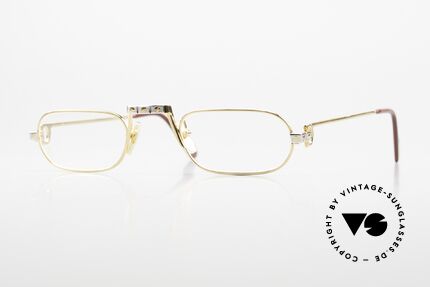 Cartier Demi Lune Santos 80er Lesebrille Seltene Größe Details