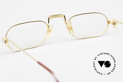 Cartier Demi Lune Santos 80er Lesebrille Seltene Größe, KEINE RETRObrille; ein ca. 30 Jahre altes Cartier Original, Passend für Herren