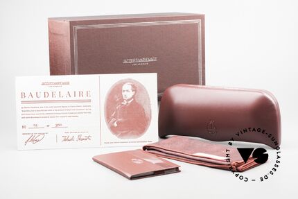 Jacques Marie Mage Baudelaire Hommage Dichter Brille, Größe: large, Passend für Herren