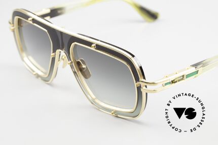 DITA Raketo Los Angeles Lifestyle Brille, vergoldete Titanium-Komponenten mit Azetat-Inlays, Passend für Herren