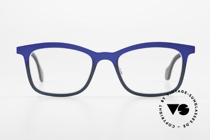 Theo Belgium Mille 55 Titanium Brille Zweifarbig, Mod. mille+55 in color code 428 (blau & türkis), Passend für Herren und Damen