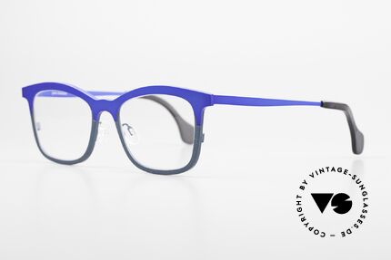 Theo Belgium Mille 55 Titanium Brille Zweifarbig, aus der "mille metal" Serie in Größe 55-19, 135, Passend für Herren und Damen