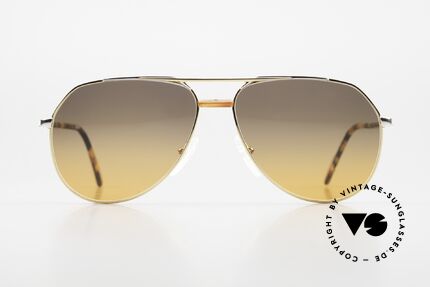 Alpina PCF 211 Rare 90er Aviator Brille, 22kt vergoldete Fassung in Größe 59-14, 140, Passend für Herren