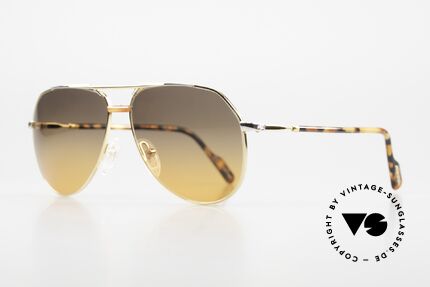 Alpina PCF 211 Rare 90er Aviator Brille, Sonnengläser; grau-orange Verlauf (100% UV), Passend für Herren