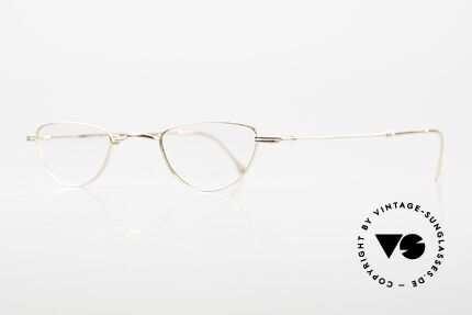 Lunor XXV Folding 06 Vintage Brille 22kt Vergoldet, Brillendesign in Anlehnung an frühere Jahrhunderte, Passend für Herren und Damen