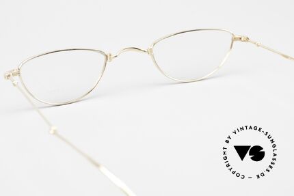 Lunor XXV Folding 06 Vintage Brille 22kt Vergoldet, feines, ungetragenes LUNOR Einzelstück (RARITÄT), Passend für Herren und Damen