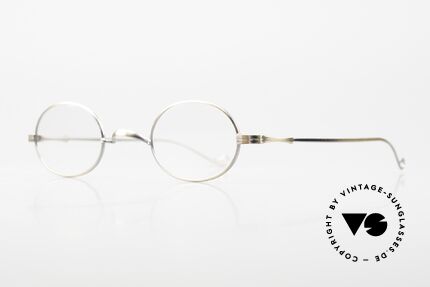Lunor II 10 Limited Metallbrille Antik Gold, kleine Brille in Gr. 43/26; für große Stärken geeignet, Passend für Herren und Damen