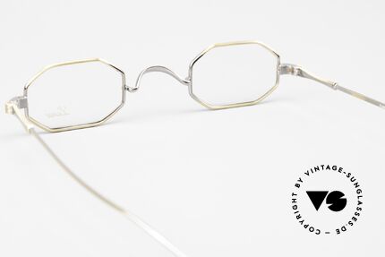 Lunor II 01 Achteckige Brille Antik Gold, Größe: extra small, Passend für Herren und Damen