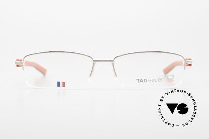 Tag Heuer 8209 Trends Sportliche Brille Halbrand, halb randlose Nylor-Brille mit Federscharnieren, Passend für Herren