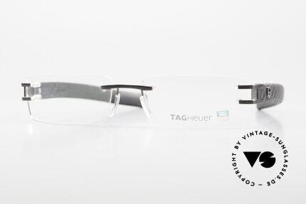 Tag Heuer L-Type 0112 Randlose Brille Lederbügel Details