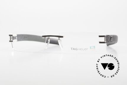 Tag Heuer L-Type 0112 Randlose Brille Lederbügel, Tag Heuer L-Type Brille, Modell 0112 in Gr. 55-18, Passend für Herren