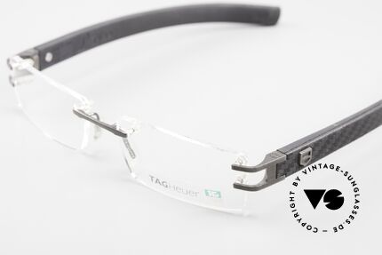 Tag Heuer L-Type 0112 Randlose Brille Lederbügel, hypoallergische Elastomer (Formel 1 Innovation), Passend für Herren
