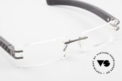Tag Heuer L-Type 0112 Randlose Brille Lederbügel, ungetragenes Exemplar mit original Tag Heuer Etui, Passend für Herren