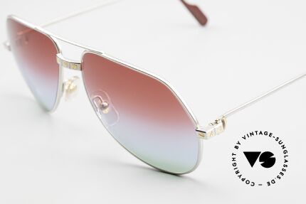 Cartier Vendome Santos - M Palladium Edition Polarlicht, Sonnengläser mit 3fach-Verlauf; "Bordeaux Polarlichter", Passend für Herren und Damen