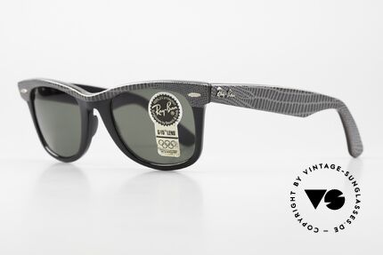 Ray Ban Wayfarer I Limitierte Leder Sonnenbrille, heute so oft kopiert und nie erreicht - (B&L USA), Passend für Herren und Damen