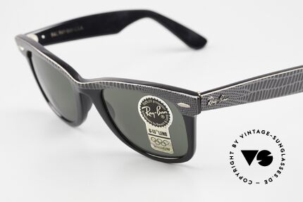 Ray Ban Wayfarer I Limitierte Leder Sonnenbrille, ungetragene Rarität; inzwischen ein Sammlerstück, Passend für Herren und Damen