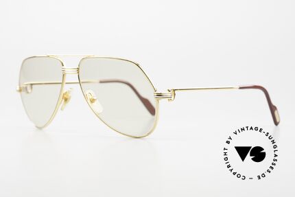 Cartier Vendome LC - S Automatikglas Sonnenbrille, mit Louis Cartier-Dekor in KLEINER Größe 56-14, 130, Passend für Herren und Damen