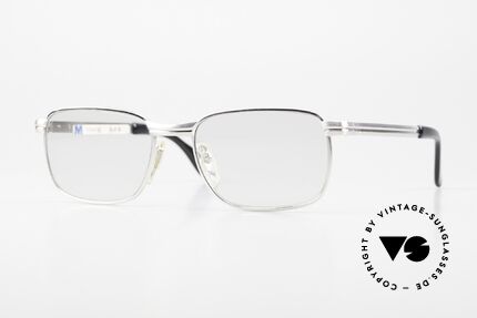 Metzler 7540 Herrenbrille 60er Jahre, 60er Jahre Brille von Metzler, Weissgolddoublé, Passend für Herren
