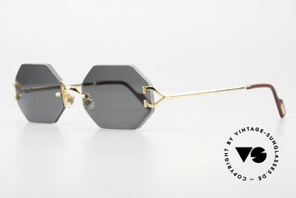 Cartier Rimless Octag Ein Customized Einzelstück, teures ORIGINAL in Medium Größe (133mm Breite), Passend für Herren und Damen